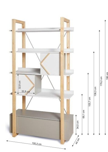 BELLAMY - PINETTE Regał