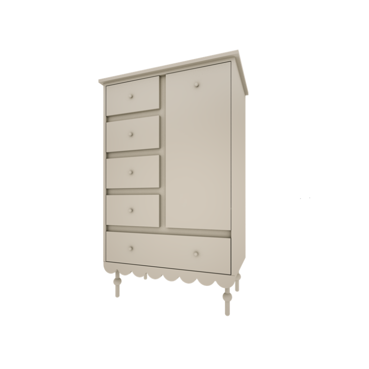 WOOD LUCK DESIGN - BABUSHKA Komoda Oliwka