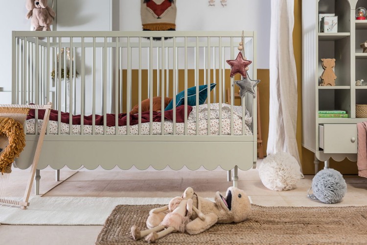 WOOD LUCK DESIGN - BABUSHKA Łóżko 70x140 Oliwka