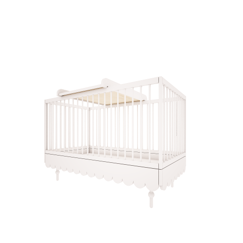 WOOD LUCK DESIGN - BABUSHKA Łóżko 70x140 Biały