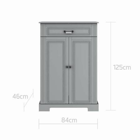 BELLAMY - INES Komoda wysoka 2-drzwiowa szary