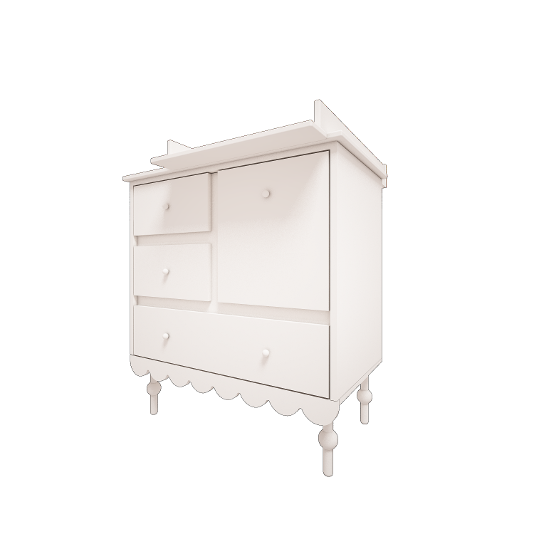 WOOD LUCK DESIGN - BABUSHKA Przewijak na komodę Biały