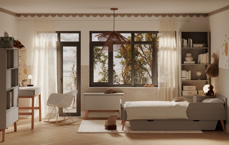 PINIO - SWING Łóżeczko - tapczanik 140x70 Szary