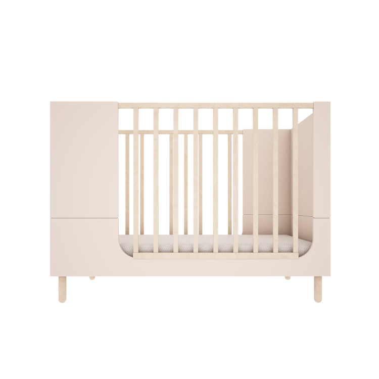 WOOD LUCK DESIGN - RIVER Łóżko 70x140 piaskowy beż