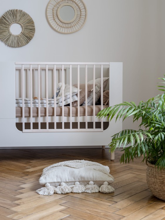 WOOD LUCK DESIGN - RIVER Łóżko 70x140 piaskowy beż