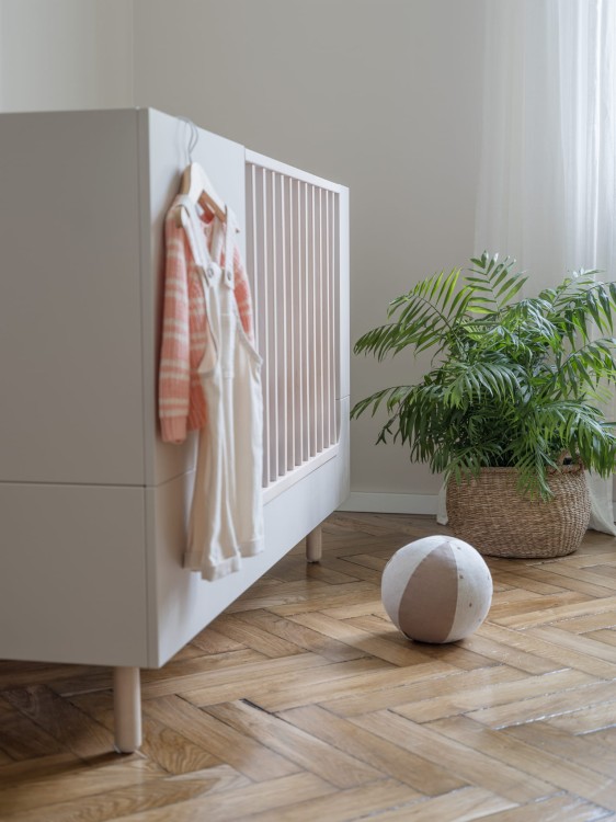 WOOD LUCK DESIGN - RIVER Łóżko 70x140 piaskowy beż