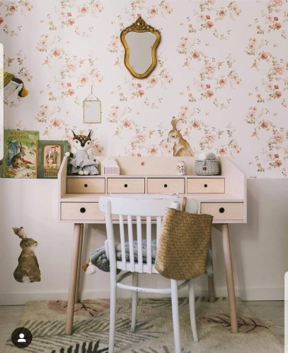 WOOD LUCK DESIGN - RIVER Biurko sekretarzyk sklejka