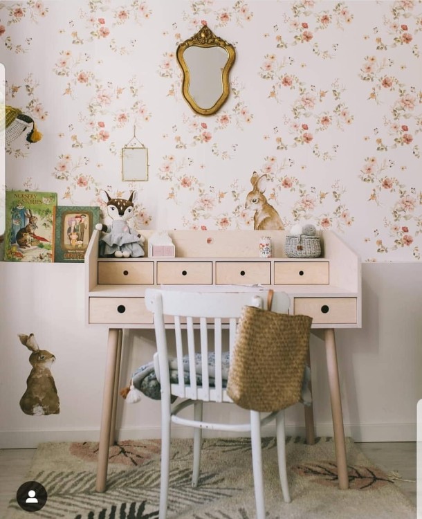 WOOD LUCK DESIGN - RIVER Biurko sekretarzyk sklejka