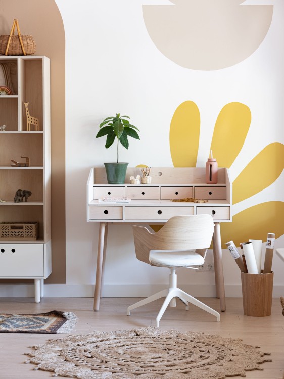 WOOD LUCK DESIGN - RIVER Biurko sekretarzyk sklejka