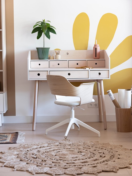 WOOD LUCK DESIGN - RIVER Biurko sekretarzyk sklejka