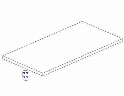 PINIO - MARSYLIA MDF Dodatkowa półka do szafy 3-drzwiowej