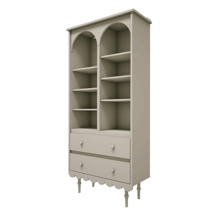 WOOD LUCK DESIGN - BABUSHKA Regał wysoki Oliwka