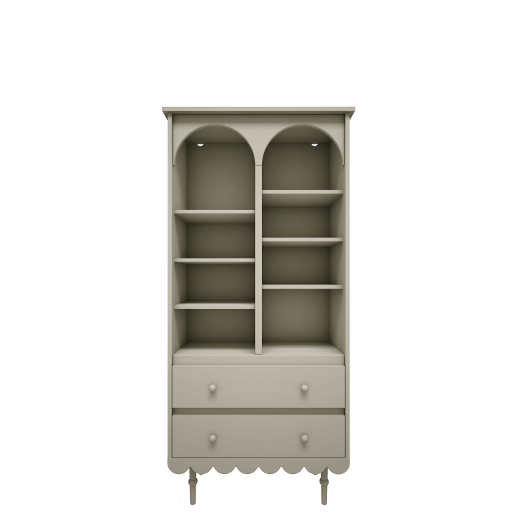 WOOD LUCK DESIGN - BABUSHKA Regał wysoki Oliwka