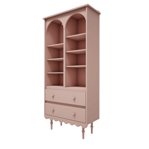 WOOD LUCK DESIGN - BABUSHKA Regał wysoki Róż