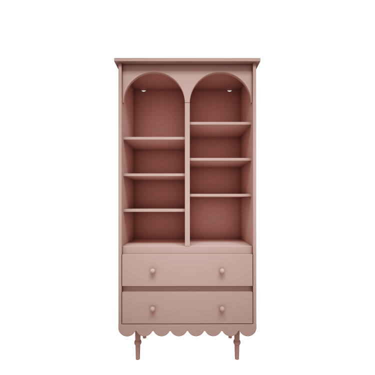 WOOD LUCK DESIGN - BABUSHKA Regał wysoki Róż