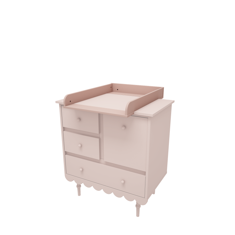WOOD LUCK DESIGN - BABUSHKA Przewijak na komodę Róż