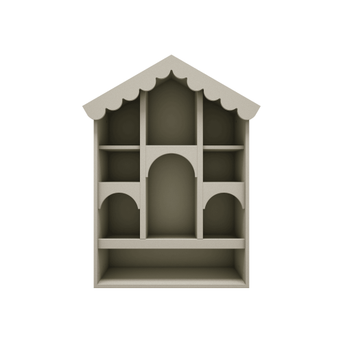 WOOD LUCK DESIGN - BABUSHKA Domek dla lalek oliwka