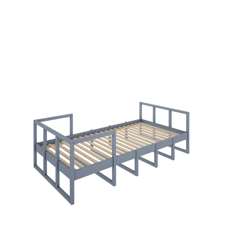 WOOD LUCK DESIGN - TWEENS Łóżko 90 x200 Zgaszony niebieski