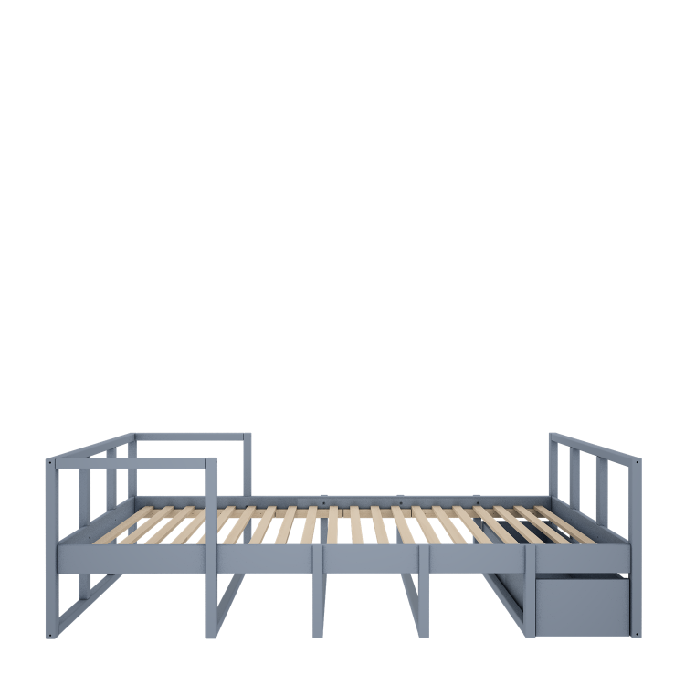 WOOD LUCK DESIGN - TWEENS Łóżko 90 x200 Zgaszony niebieski