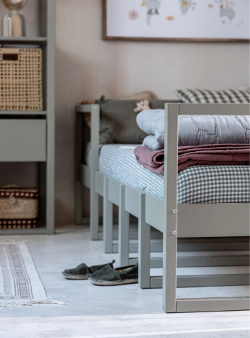 WOOD LUCK DESIGN - TWEENS Łóżko 90 x200 Zgaszony niebieski