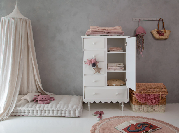 WOOD LUCK DESIGN - BABUSHKA Komoda wysoka Róż