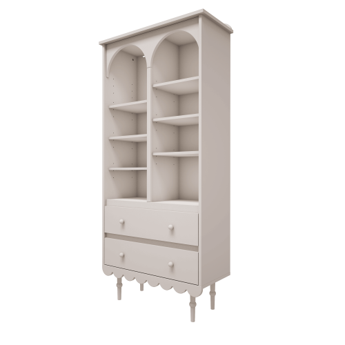 WOOD LUCK DESIGN - BABUSHKA Regał wysoki Biały