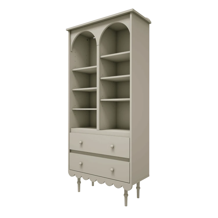 WOOD LUCK DESIGN - BABUSHKA Regał wysoki Oliwka