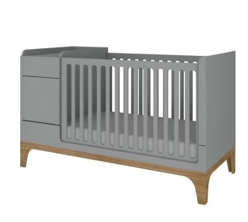 BELLAMY - UP Łóżeczko wielofunkcyjne 70x120 GRAY